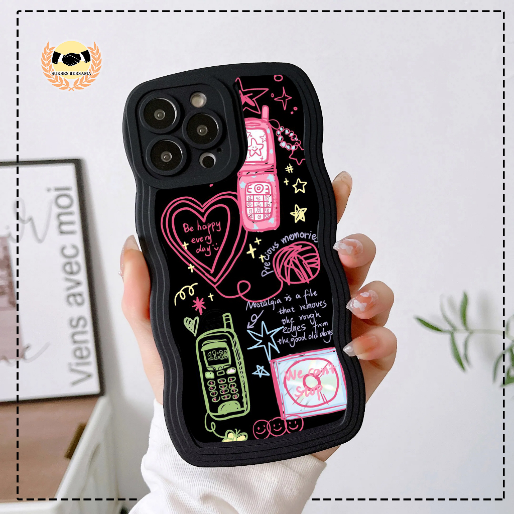 CUSTOM SOFTCASE WAVE GELOMBANG CUTE WALLPAPER FOR VIVO Y81 Y83 Y91 Y93 Y95 Y91C BSB0230