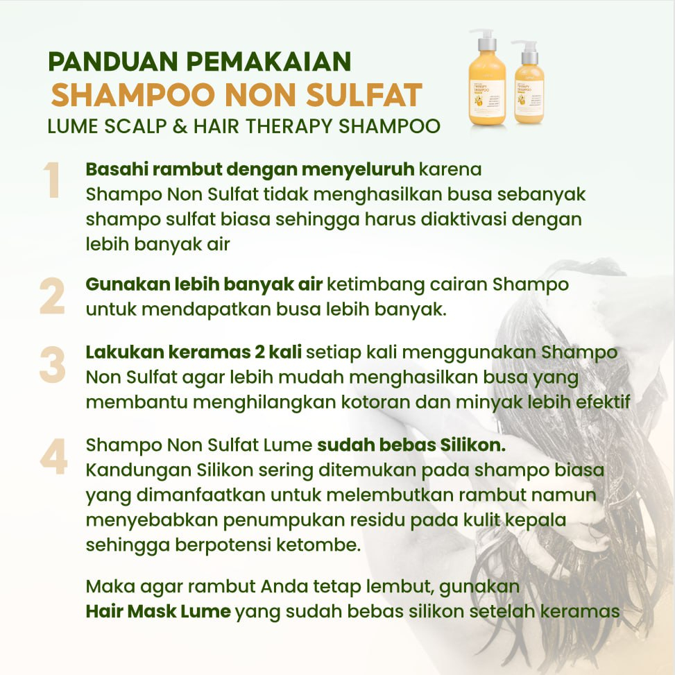 LUME Scalp &amp; Hair Shampoo Therapy Sampo non SLS Paraben