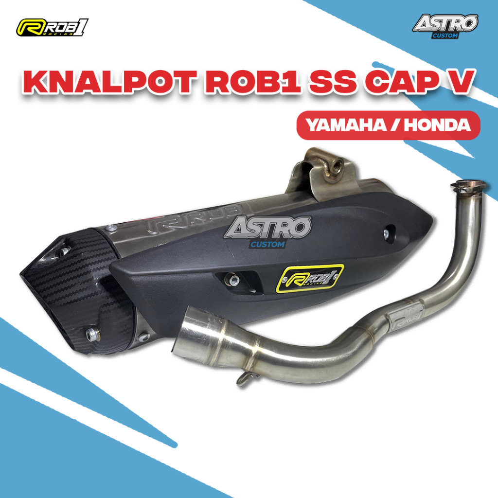 Knalpot Rob1 Scoopy Fi ESP BeaT Fi ESP Vario 125 150 Nmax Aerox 155 ADV 150 Fazio Type CAP-V Racing