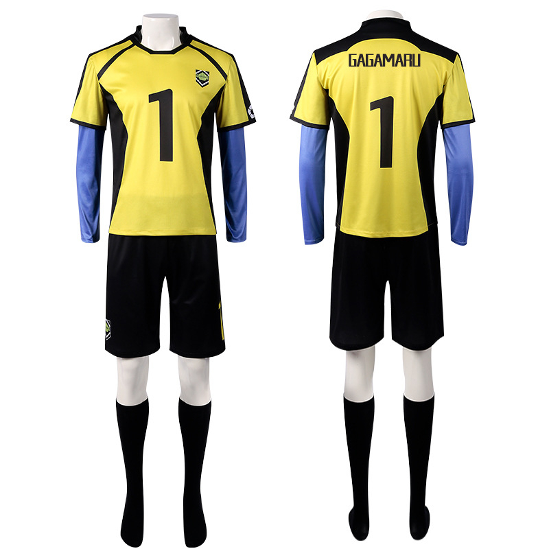 [qtakasi] blueLock Anime Cosplay Costume football jersey japan blue lock bastard man shine city