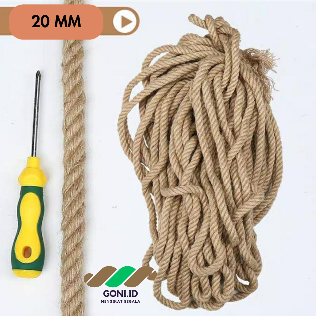 

Tali Goni 20mm /Hemp Rope / Tali Tambang / Tali Tambang / Tali Serat goni / Tali mendong / Tali Tarik Tambang / Tali Rami Goni / Tali Mainan Anak / Tali Tarik Tambang / Tali Ayunan / Tali Dekorasi Rumah / Tali Mobil / Tali Hiasan Kerajinan / TALI SABUT