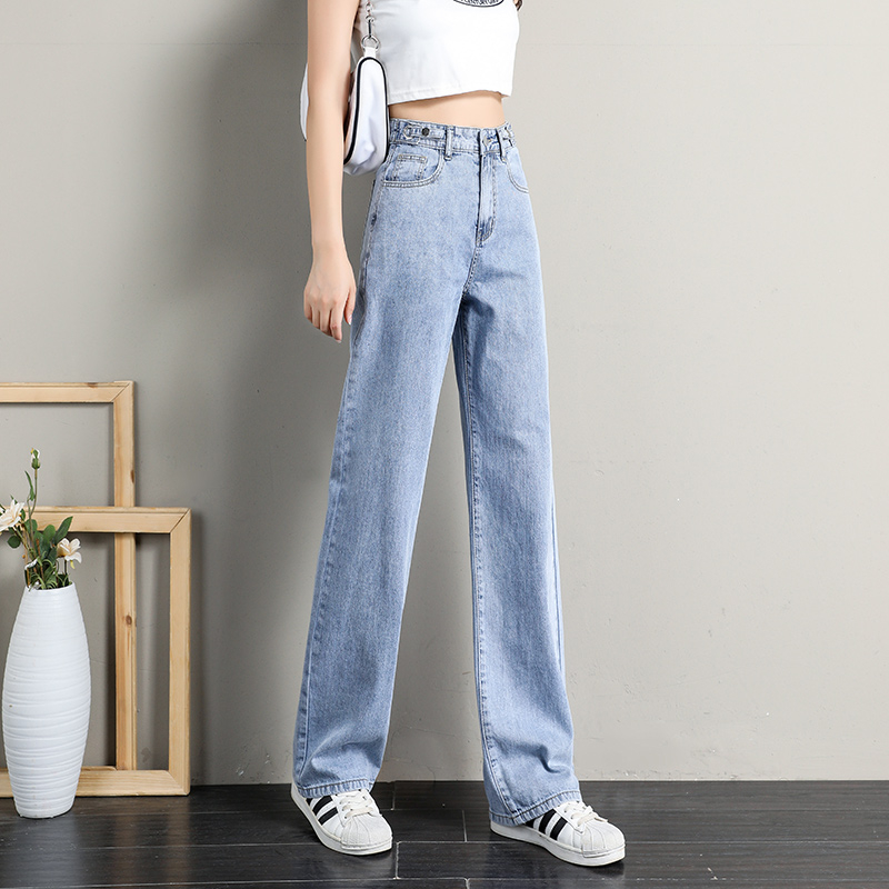 Hot Sale Biru Highwaist Kulot Celana Jeans Wanita