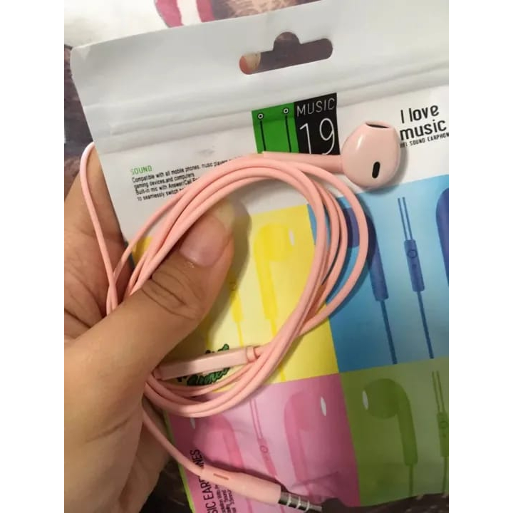 Headset Earphone Handsfree Hf Macaron U19 Bass Murah