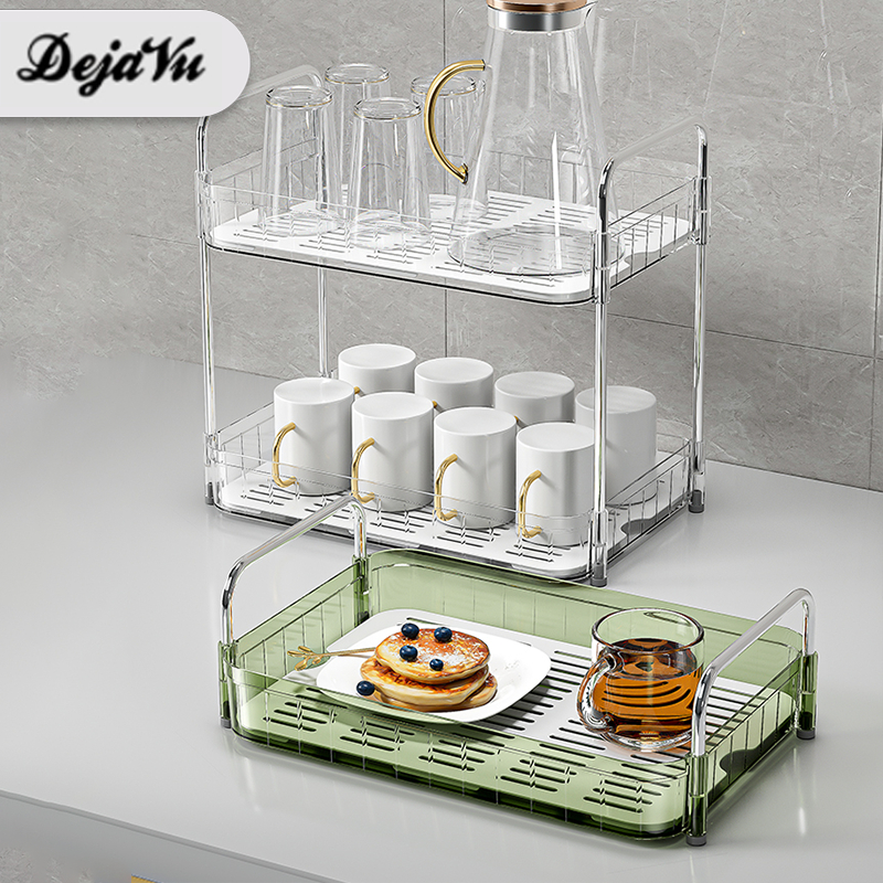 Dejavu Rak Gelas Susun Rak Penyimpanan Multifungsi Storage Rack Bumbu Stand Rak Dapur Bawah Wastafel