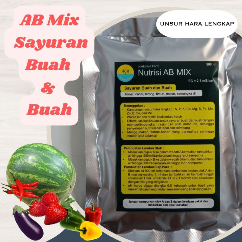 Nutrisi AB MIX Sayuran Buah dan Buah Pekatan 500 ml