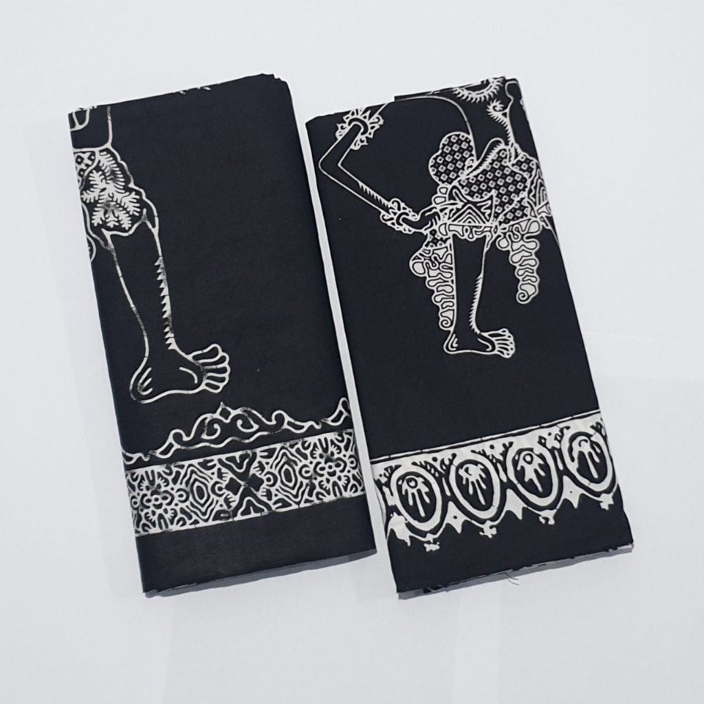 Sarung Batik Wayang / Sarung Santri Hitam / Sarung Wayang