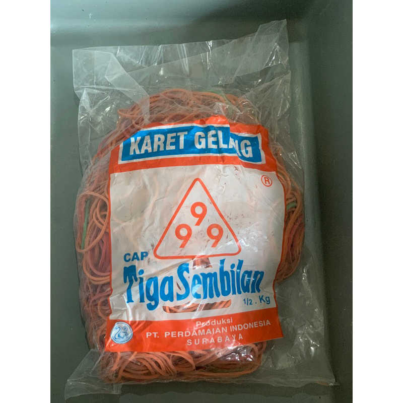 HCS - Karet Gelang 500 gram Merk 999 Cap Tiga Sembilan / Karet Gelang 1/2 Kg Merk 999 / Karet 500gram / Karet 500gr / Karet Gelang 1/2kg