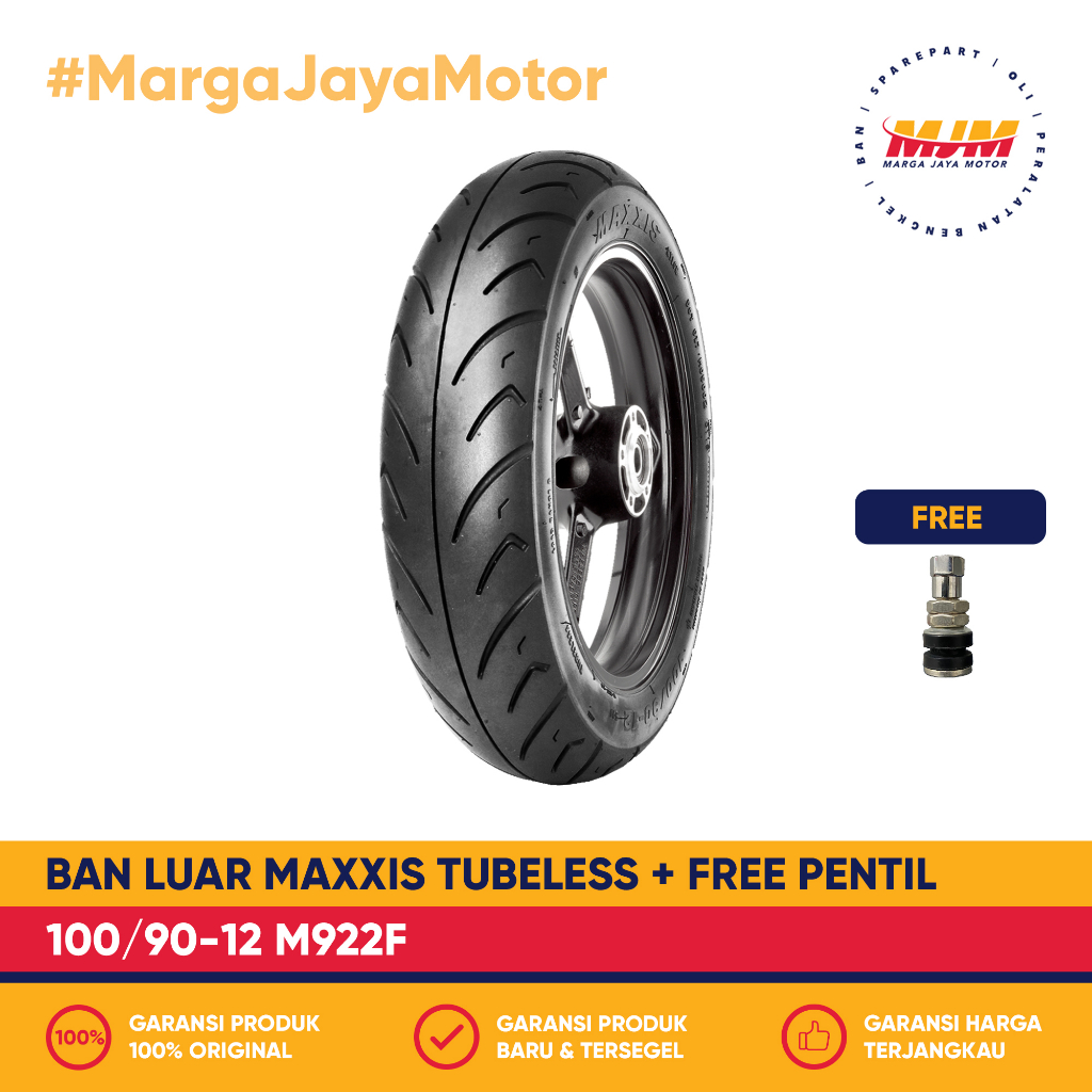 Ban Luar Maxxis M922F 100/90-12 Tubeless Free Pentil