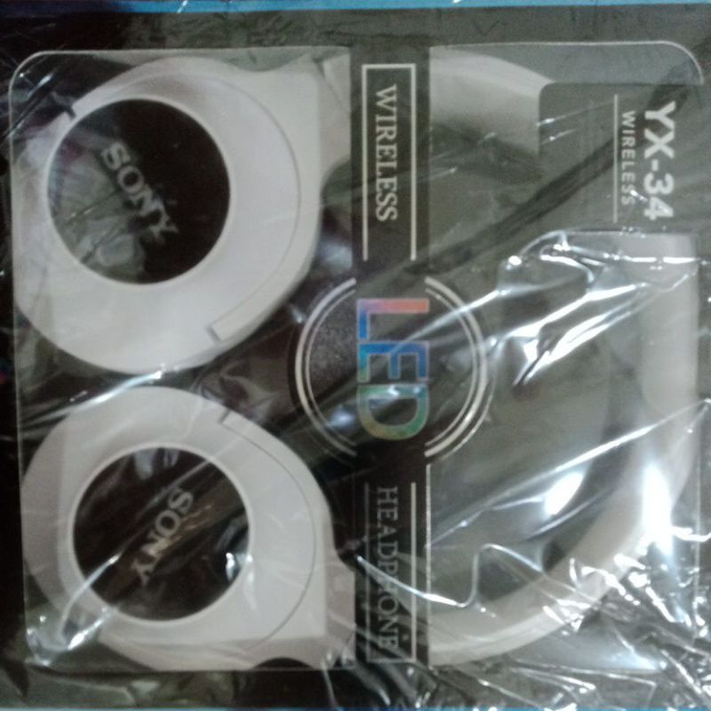 SALE  HEADSET WIRELESS SONY YX-34 LED BASS SOUND