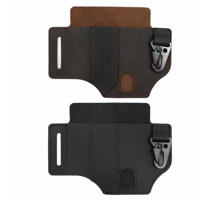 Tas Pinggang Sabuk Holster Leather Pouch Multitool EDC Tas Desain Ergonomis Multifungsi Material Kulit PU