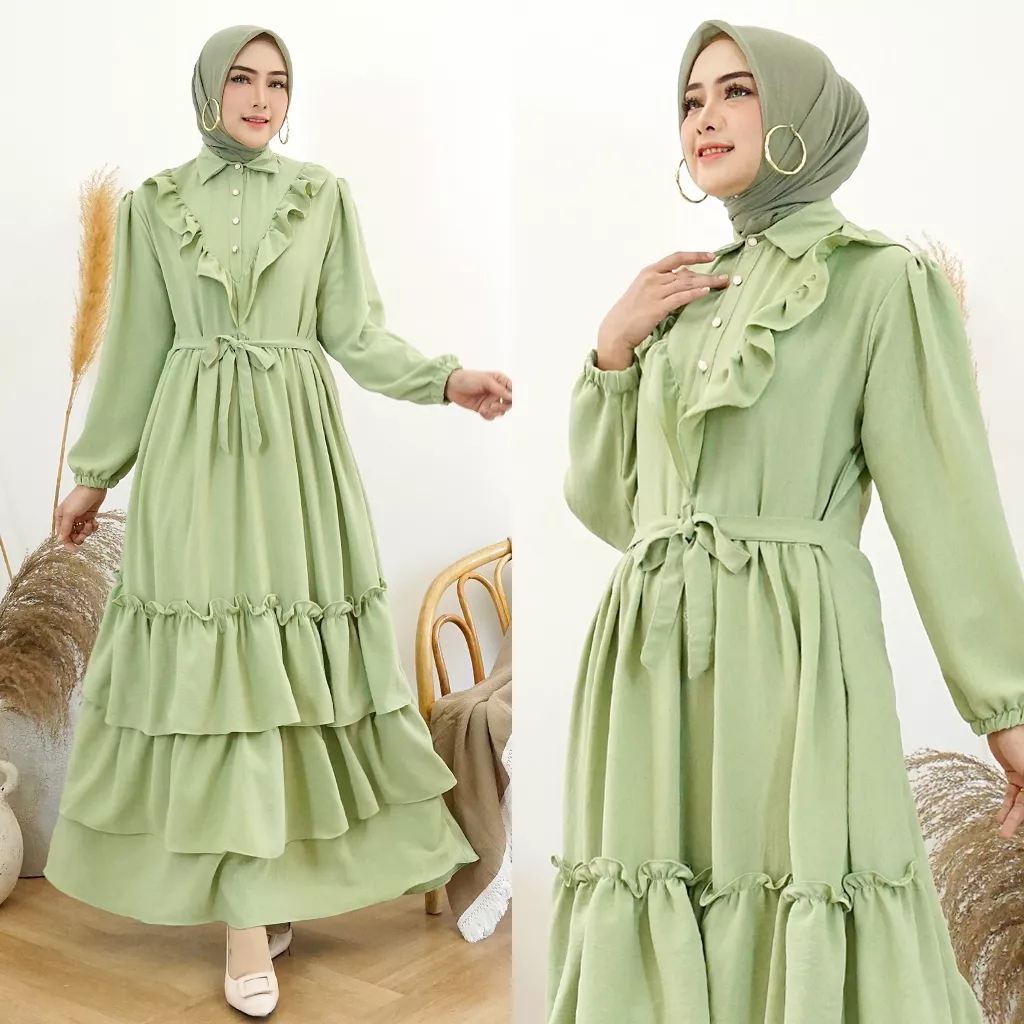 SALE CV 3281 Dress Gamis Muslim Jumbo Emily Crinkle Premium