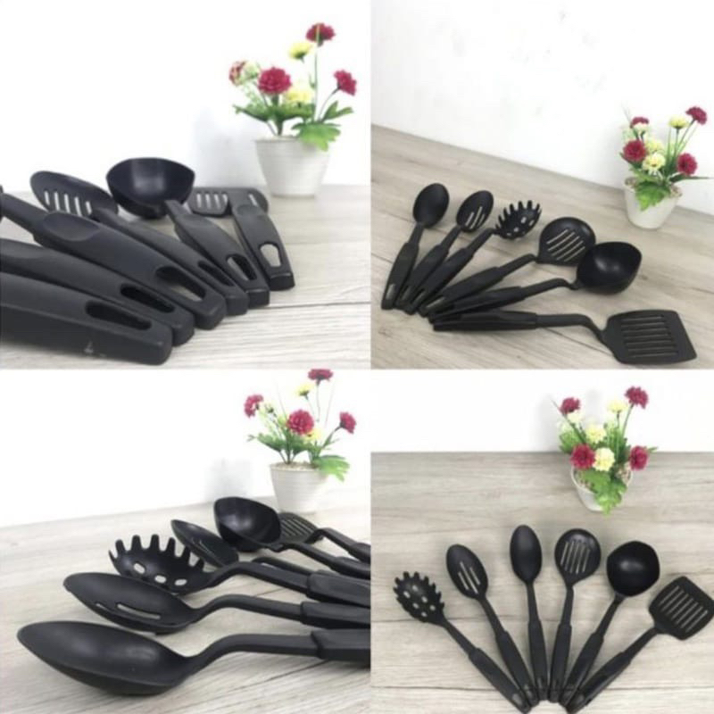 FREE ONGKIR MEDAN TERMURAH SPATULA PERALATAN MASAK _SPATULA SET 6PCS SODET SUTIL SARINGAN CENTONG _6IN1