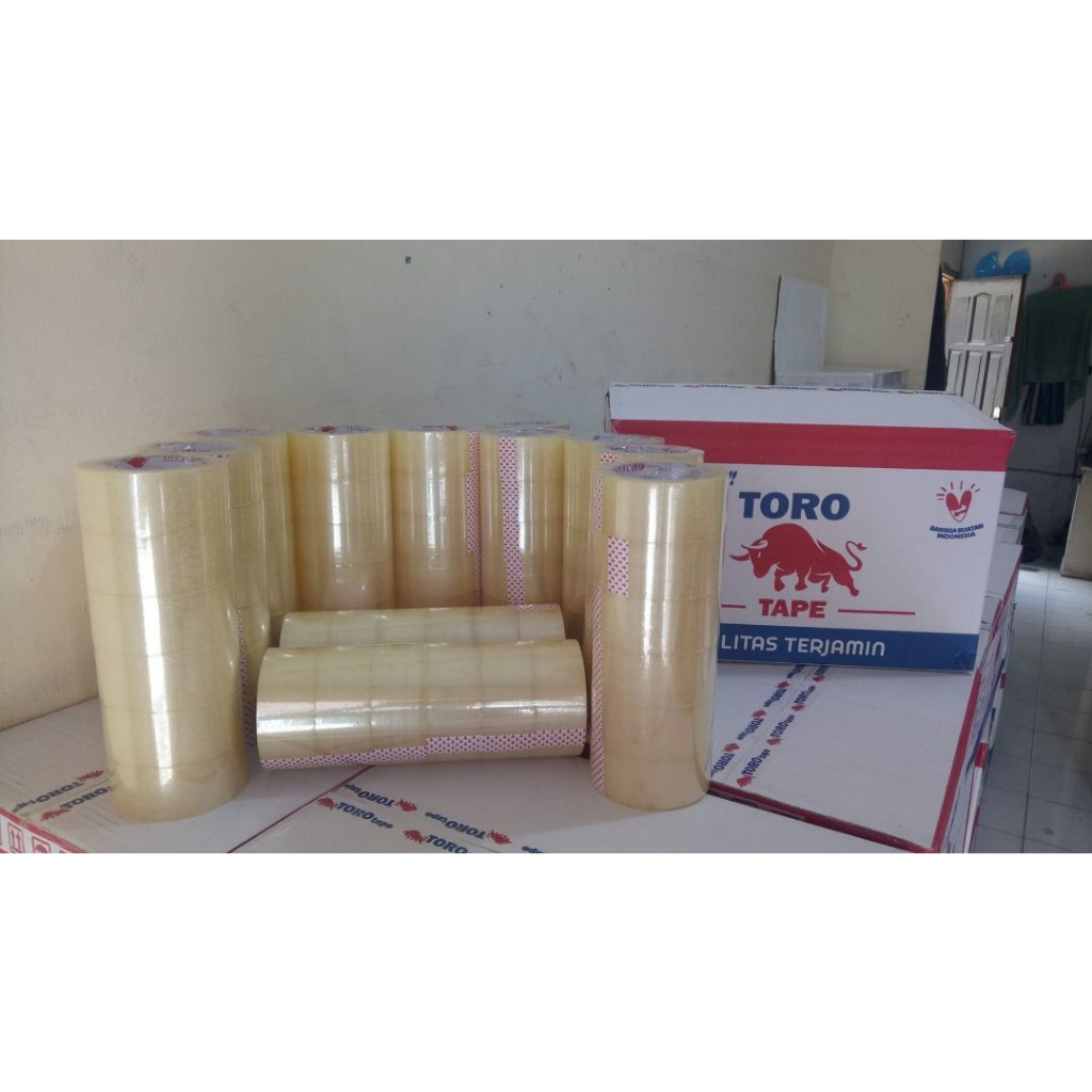 LAKBAN TORO BENING 45mm x 90 yard Per DUS Isi 72 Roll - LAKBAN PACKING