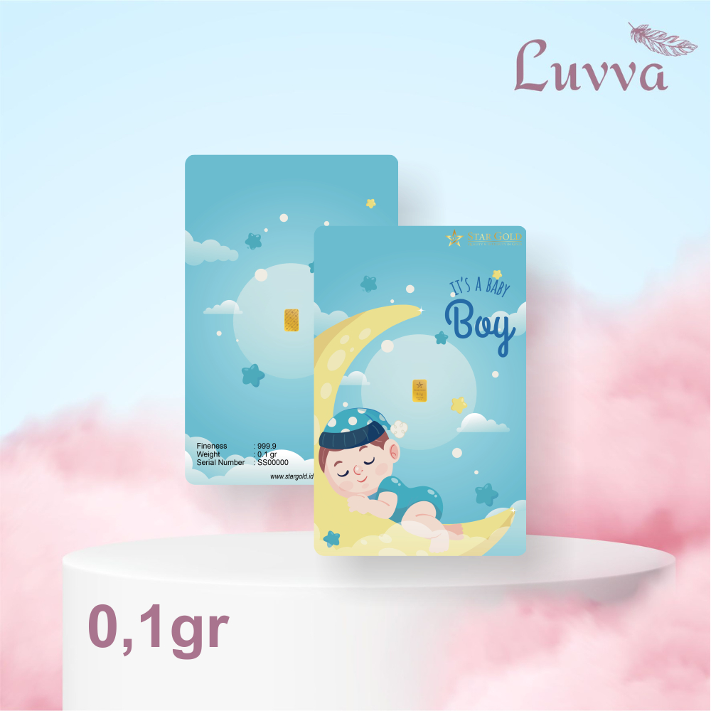 Logam Mulia Micro Gold Star Gold Baby Boy Series 0.1gr