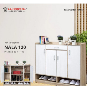 Lemari Sepatu 4 Pintu  Lunar NALA 120 /lemari Sepatu 4pintu/no rakit/free ongkir 30km dr toko