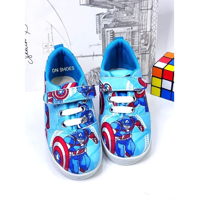 Sneakers Anak Laki Laki Sepatu anak kapten amrik Biru