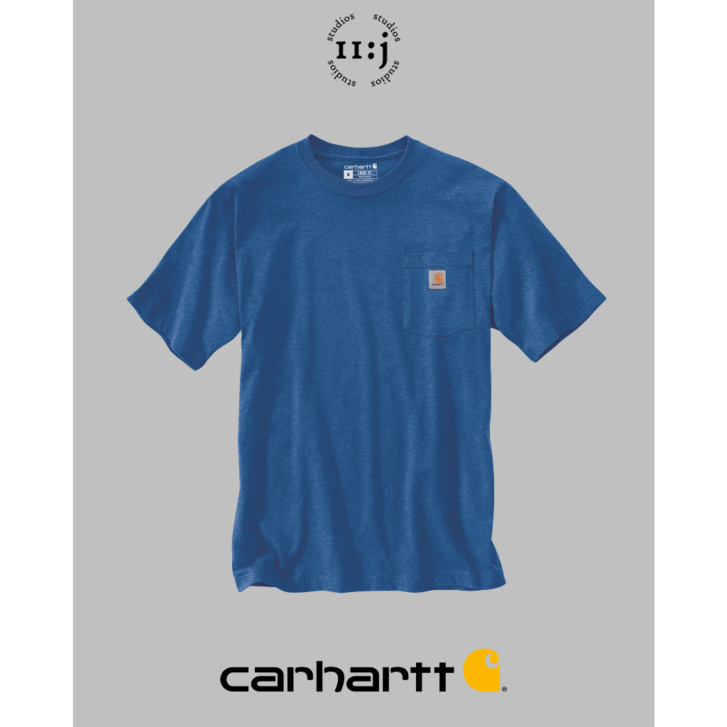 Kaos Carhartt WIP Loose Fit Pocket Tee Tshirt Original Asli - Blue