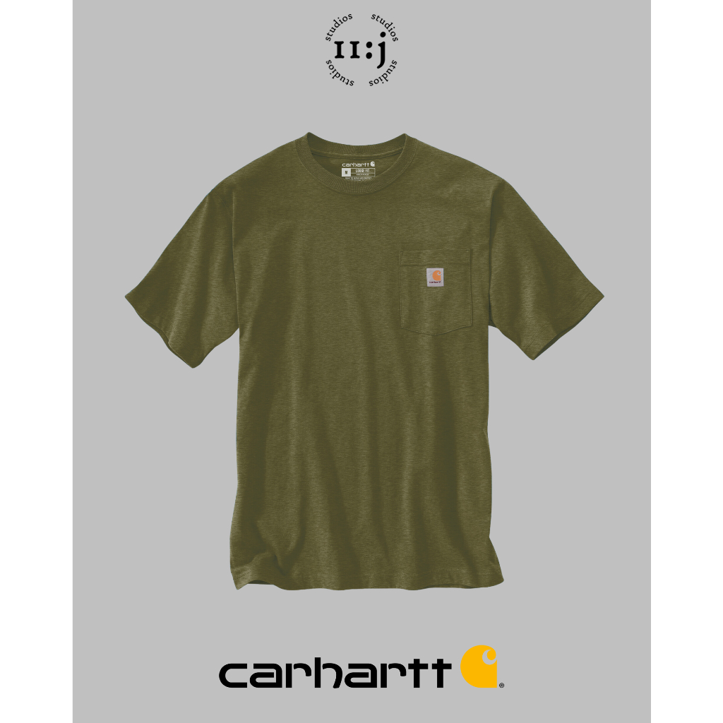 Kaos Carhartt WIP Loose Fit Pocket Tee Tshirt Original Asli - Peat
