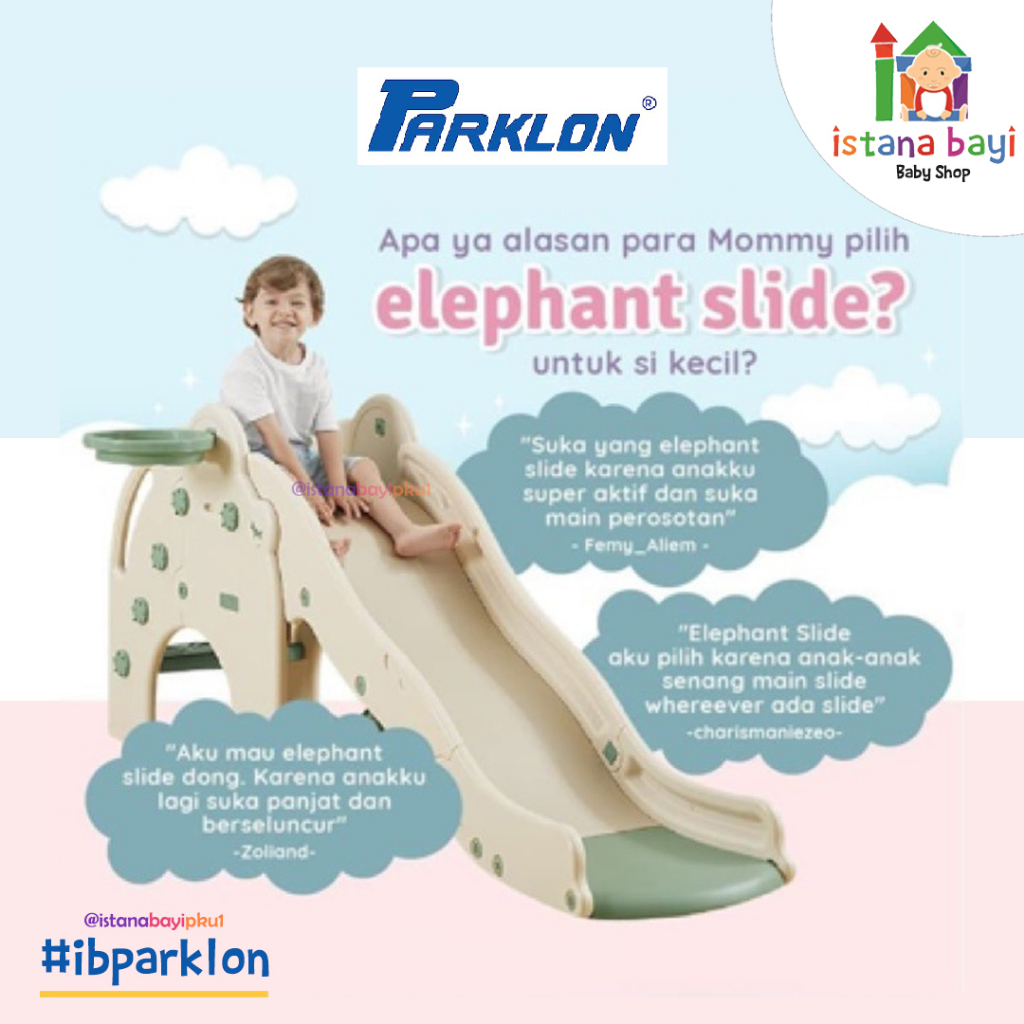 Parklon Slide Elephant /  Mainan Perosotan Bayi