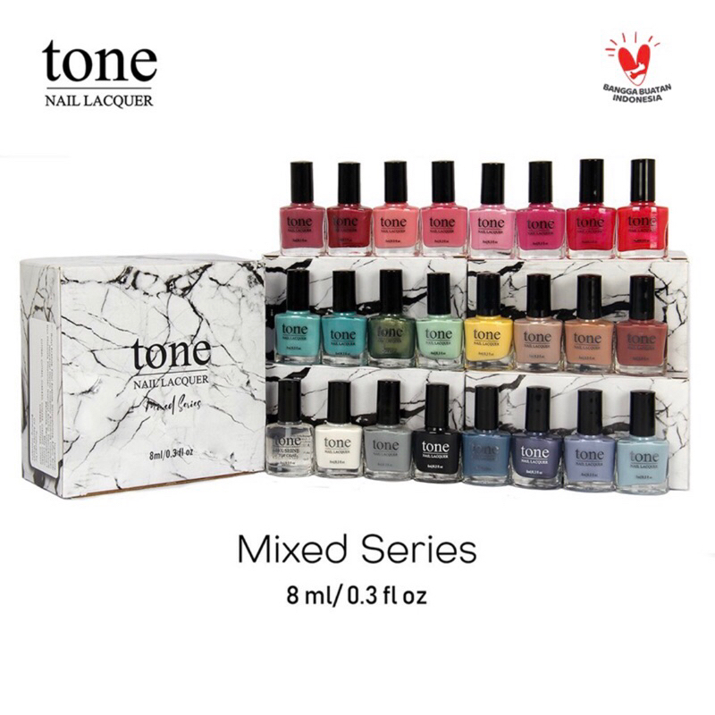 [BISA COD] TONE Nail Lacquer Mixed Series - Kuteks Tone - Kutek Tone - Cat Kuku Tone