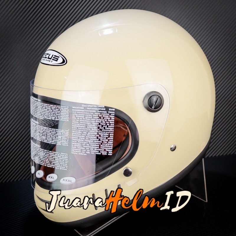 ZEUS HELM ZS816E SOLID / IVORY / RETRO ZS 816E CLASSIC ZS-816E