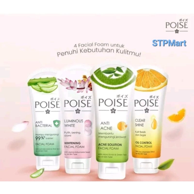 POISE FACIAL FOAM TUBE 100g // SABUN CUCI MUKA POISE