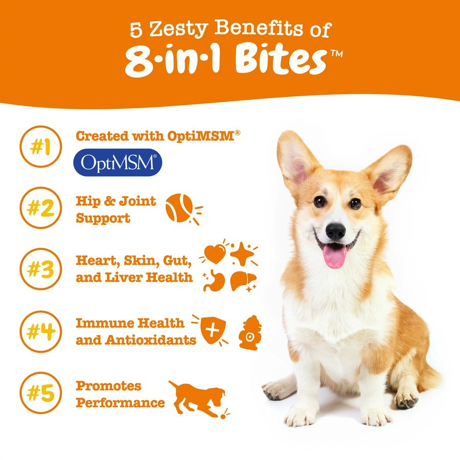 Zesty Paws 8 in 1 Bites Multifunctional Supplement - Multivitamin Dog Super Premium