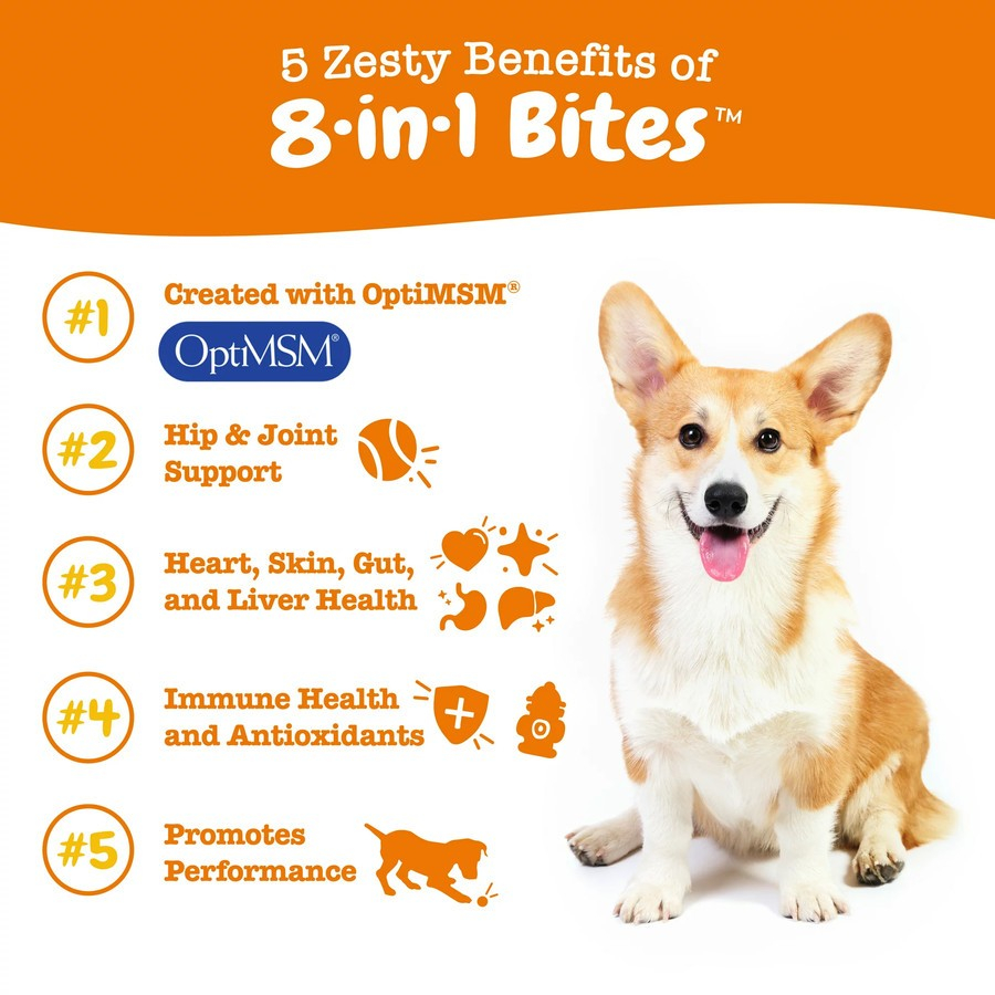 Zesty Paws 8 in 1 Bites Multifunctional Supplement - Multivitamin Dog