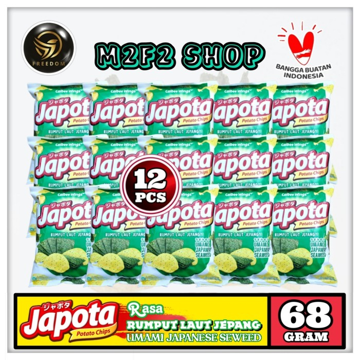 

Keripik Kentang Japota Potato Chips Umami Japanese Seaweed | Rumput Laut Jepang - 68 gr (Kemasan 12 Pcs)