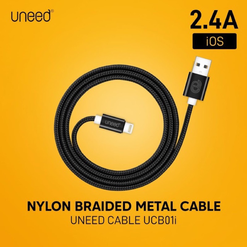 Kabel Charger Lightning For Iphone Uneed 2,4A