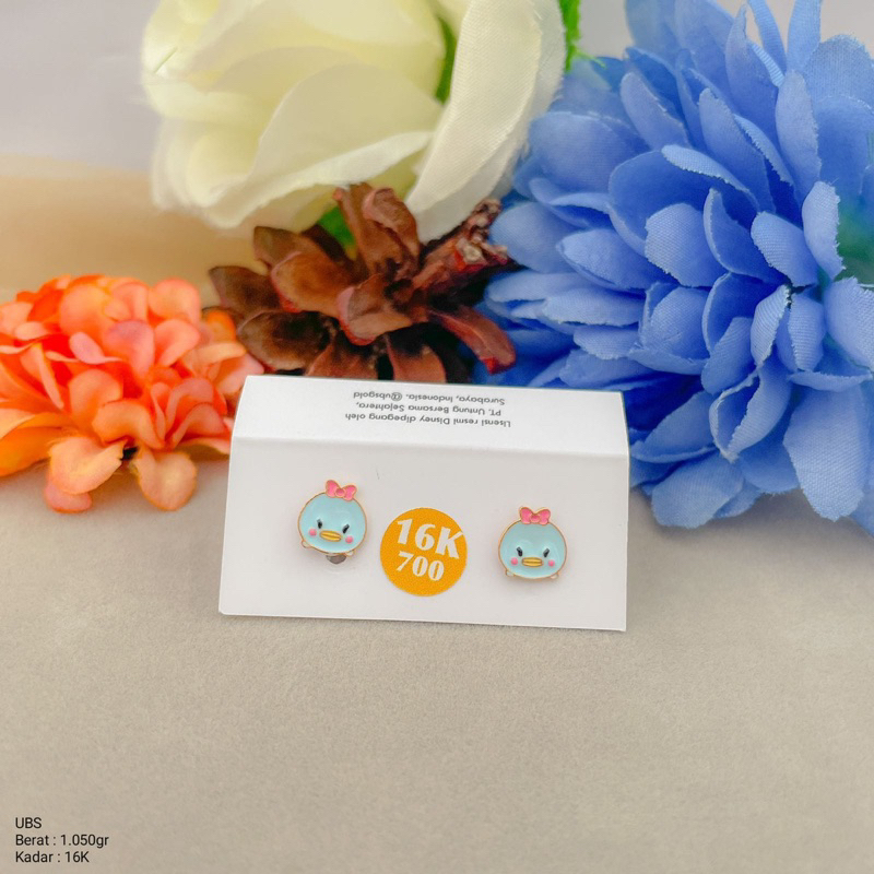 Perhiasan Anting Emas Loop Anak Disney Tsum Tsum UBS 700 / 16k
