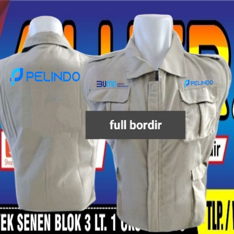 full bordir rompi Pelindo rompi kerja Pelindo rompi BUMN Pelindo rompi kerja BUMN Pelindo rompi Peli