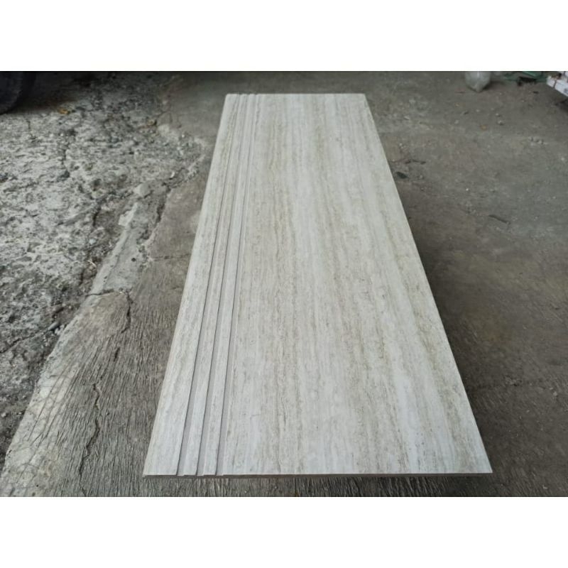 Stepnosing Granit Tangga motif KAYU SERPEGIANTE WHITE 30x60,20x60