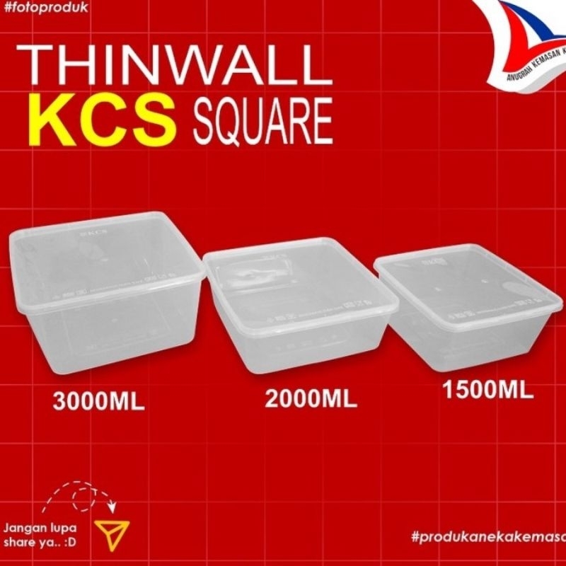 Thinwall 3000 ml ECERAN. Kotak makan thinwall 3000 ml - 3600 Square