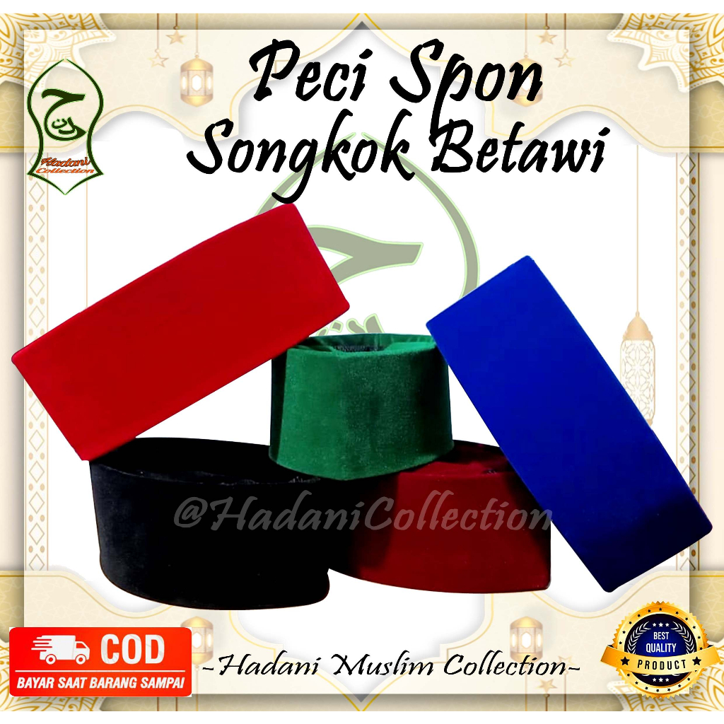 Peci Songkok Songko Kopyah Kopiah Spon Spun Pitung Betawi Murah