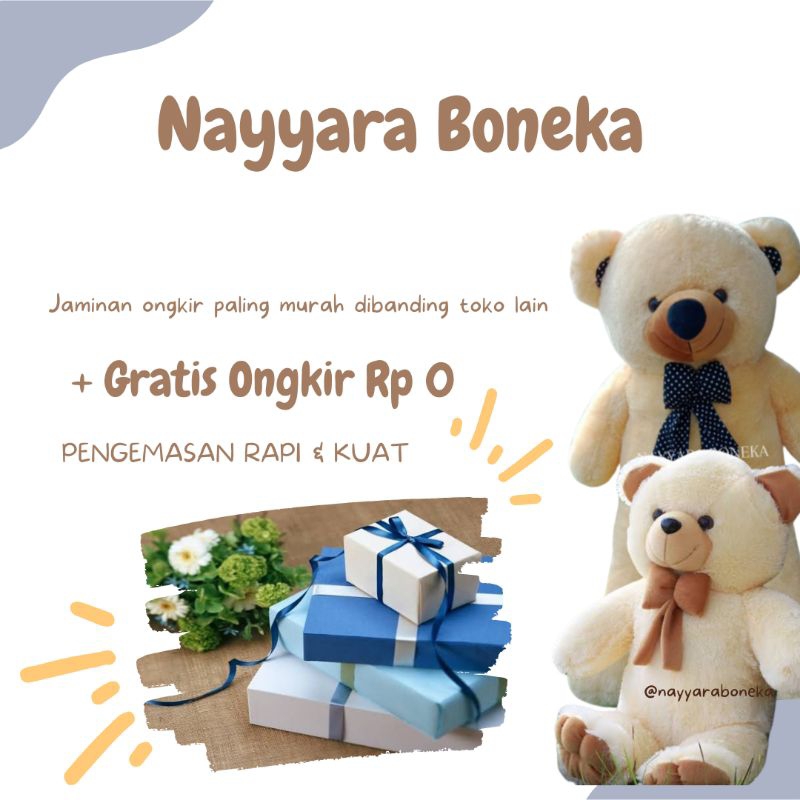 Boneka Beruang Jumbo Teddy Bear Giant SNI 1,2 Meter