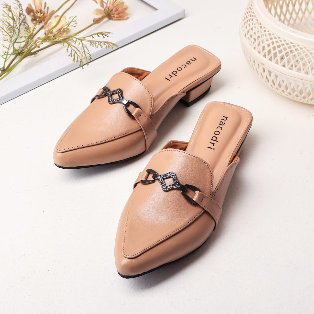 Nacodri  ALMA Mules wanita heels 3cm