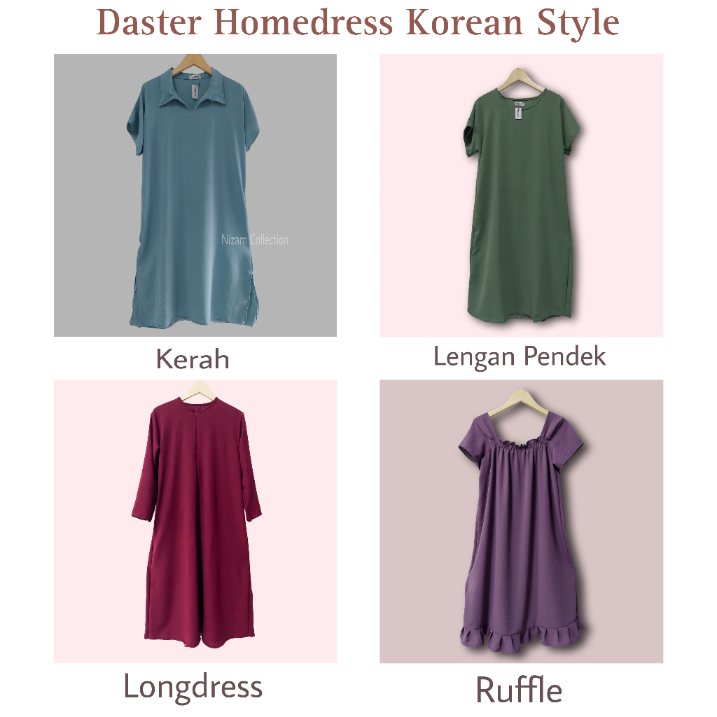 DASTER CRINKLE RUFFLE KOREAN STYLE BUSUI DAN NON BUSUI HOMEDRESS  TERBARU VIRAL