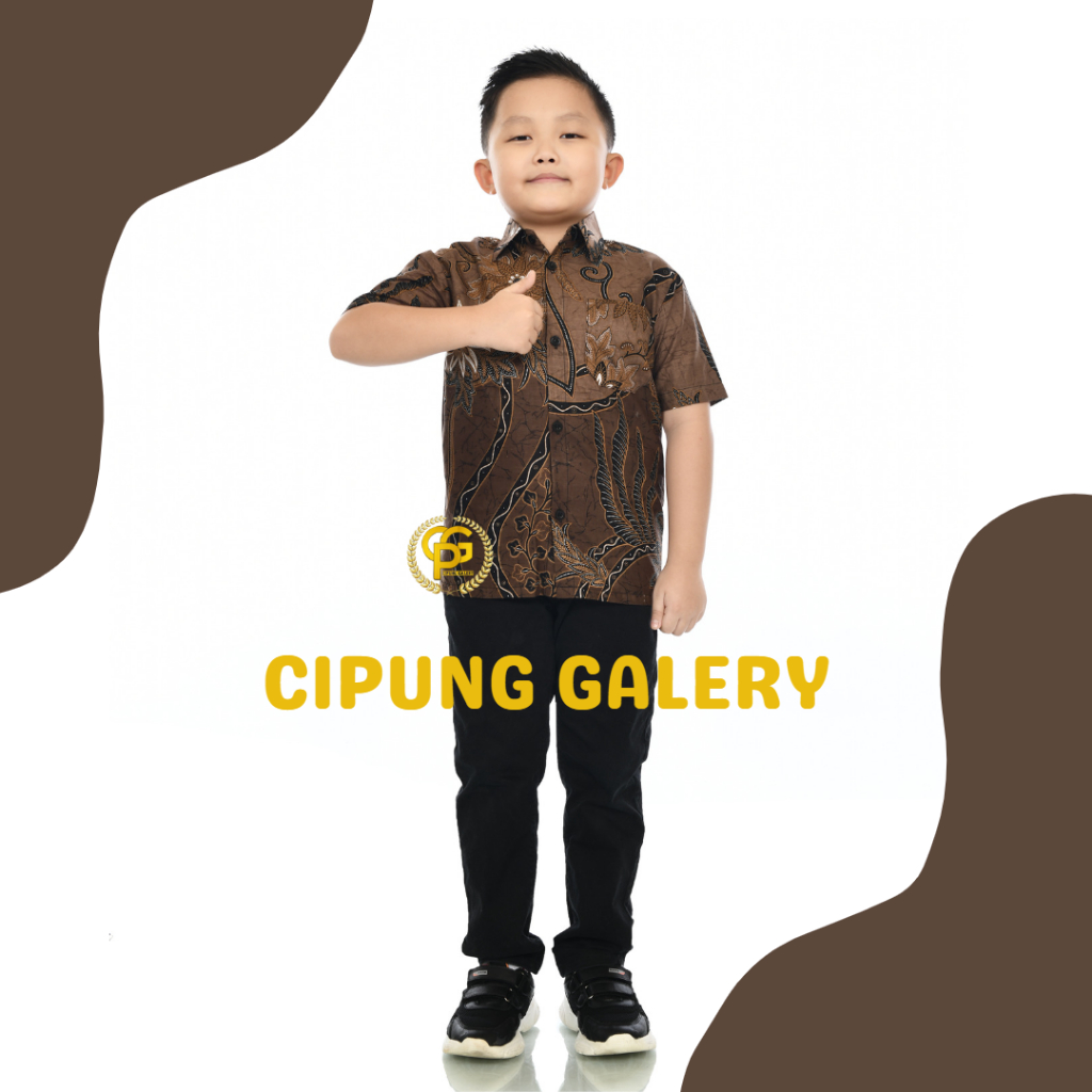 BATIK ANAK 2-15 TAHUN MOTIF MANGGAR MELATI COKLAT