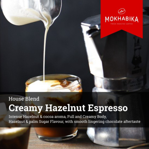 

Jual Mokhabika Creamy Hazelnut Espresso Coffee House Blend 1000gr Diskon