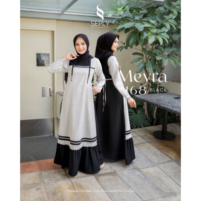 Gamis Seply Meyra 168 Black Gamis Muslimah Gamis Casual Gamis Premium Gamis Lebaran