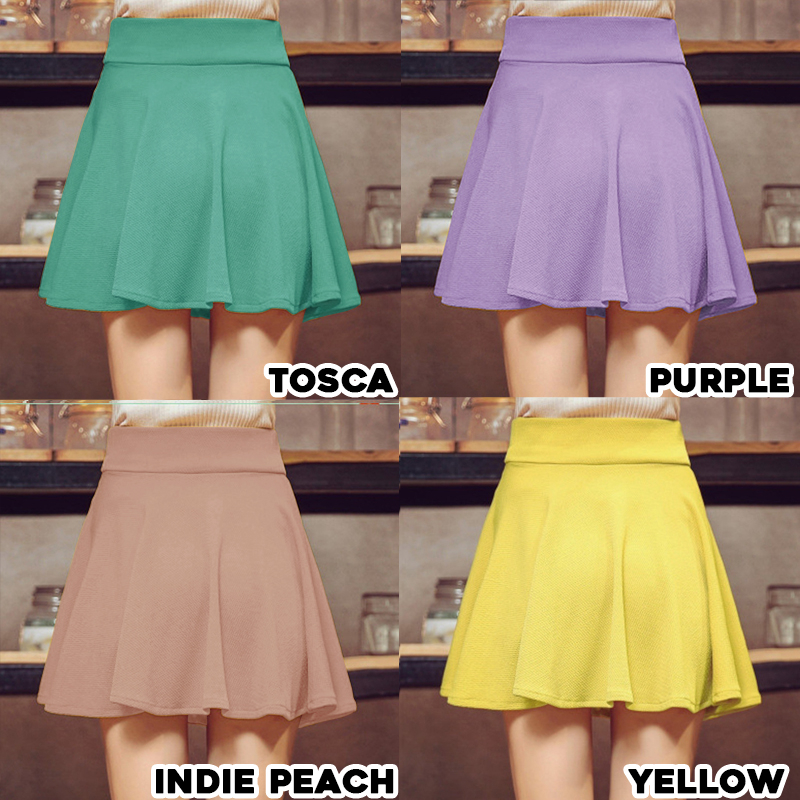 KARAKOREA - 802 Ice Cream Flare Skirt/Rok Mini/Rok flare/Rok pendek/mini Skirt/Rok payung/Rok Lebar/Rok Scuba