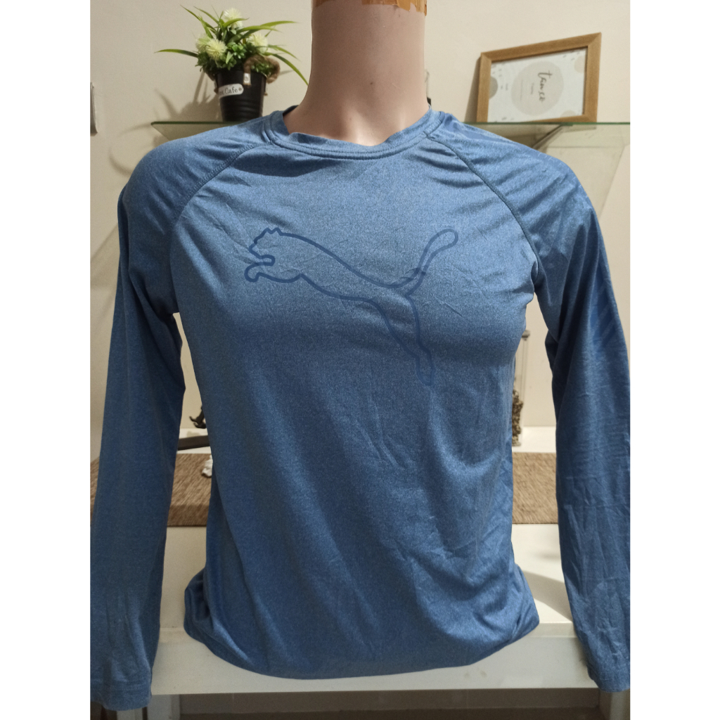 Kaos lengan Panjang Dry fit PUMA Second Brand Original  Size M LD 104 Panjang 70 cm Like new