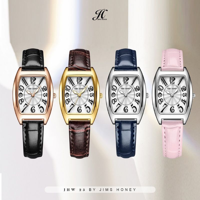 JHW 25 Jims Honey Jam Tangan Kotak Wanita Free box