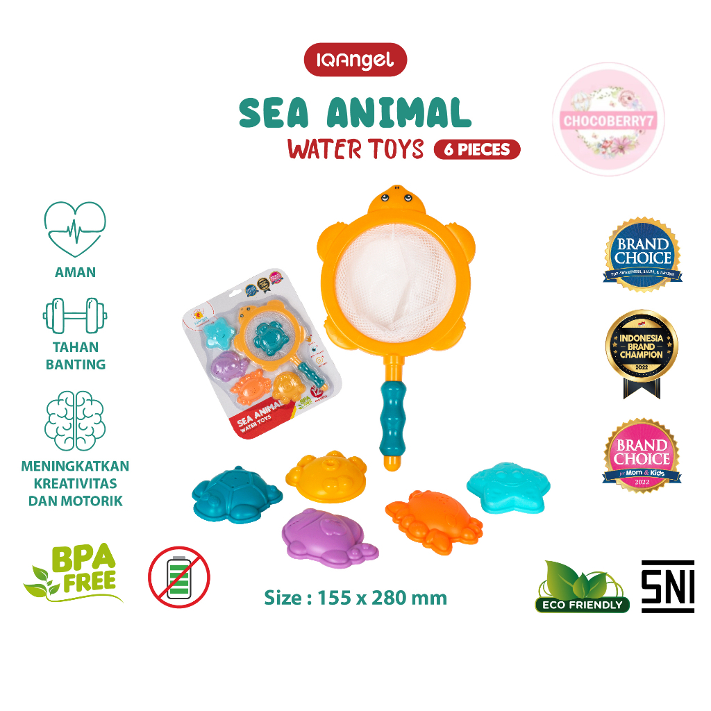 IQANGEL Mainan Mandi Sea Animal Water Toy IQ0229 / IQ ANGEL Bayi / Mainan Edukasi / Mainan Air Anak