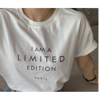 Kaos Korea Baju Wanita Casual Big Size Limited Edition Kaos Aestethic Jumbo Size M-6XL