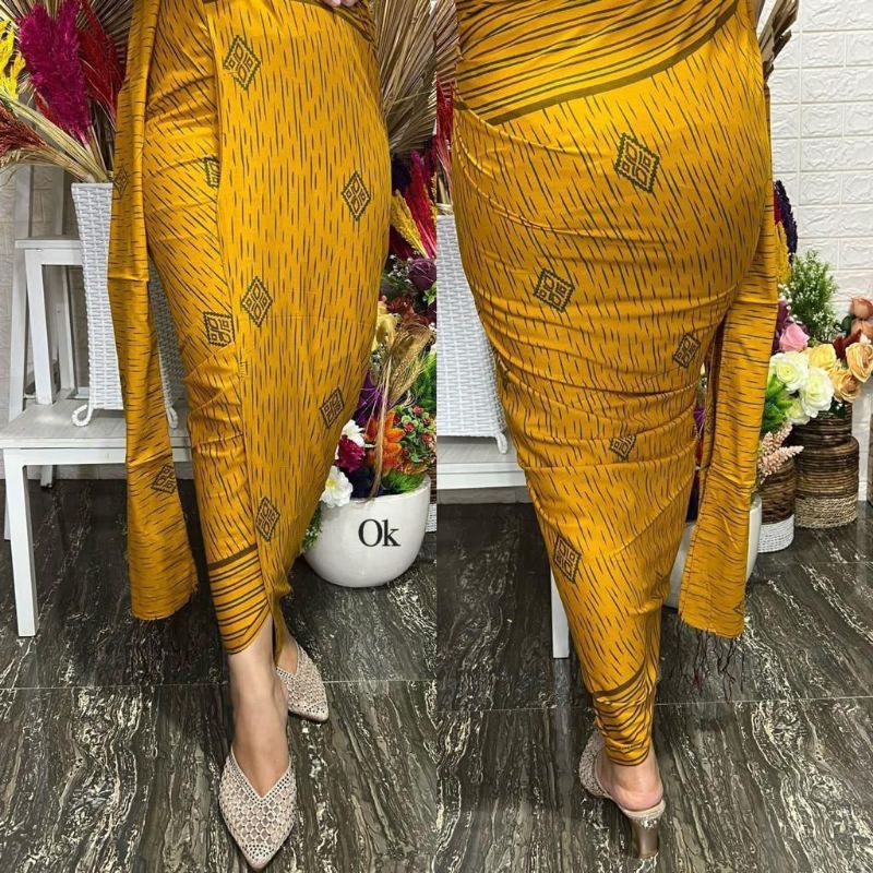 KAMEN BALI LEMBARAN KATUN MOTIF MASTULI SONGKET + SELENDANG