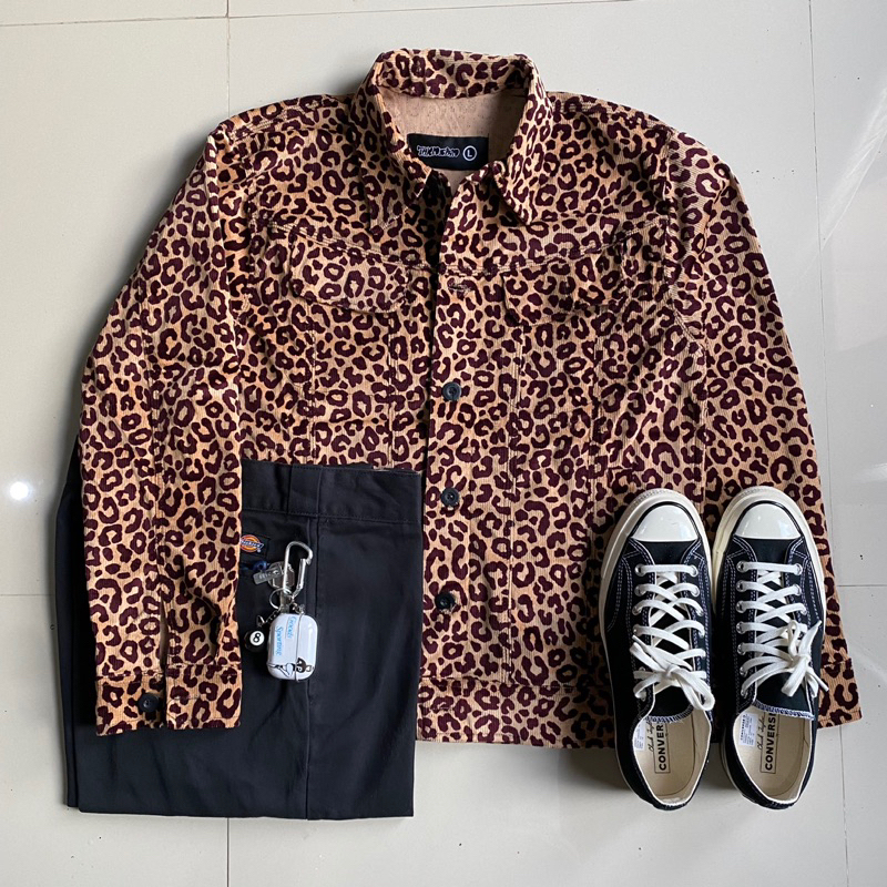 Leopard Trucker Jacket by thanksinsomnia sz L
