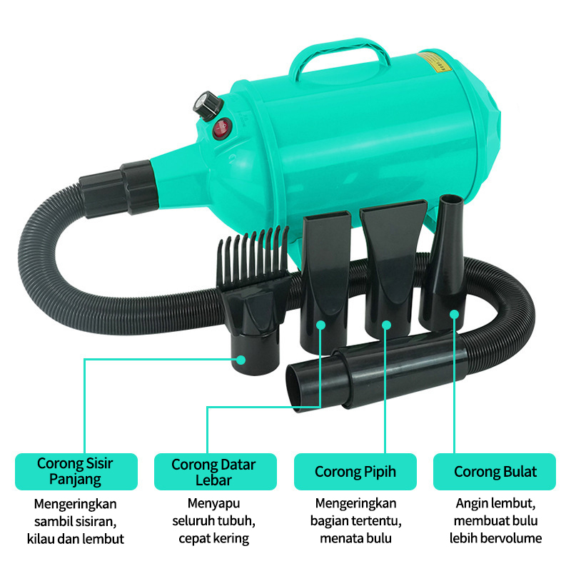 2400W Pengering Rambut Hewan / Pet Blower / Pet Dryer / Kucing Blower Anjing / Pengeringan hewan peliharaan Blower