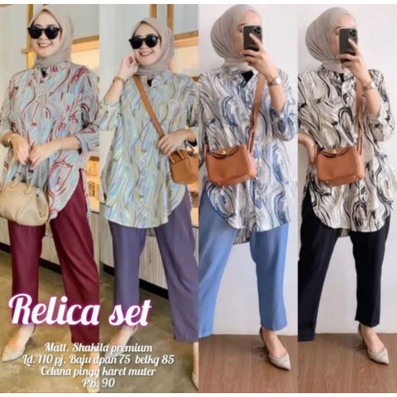 ANNAJA RELICA SET Setelan shakila wanita kekinian new motif